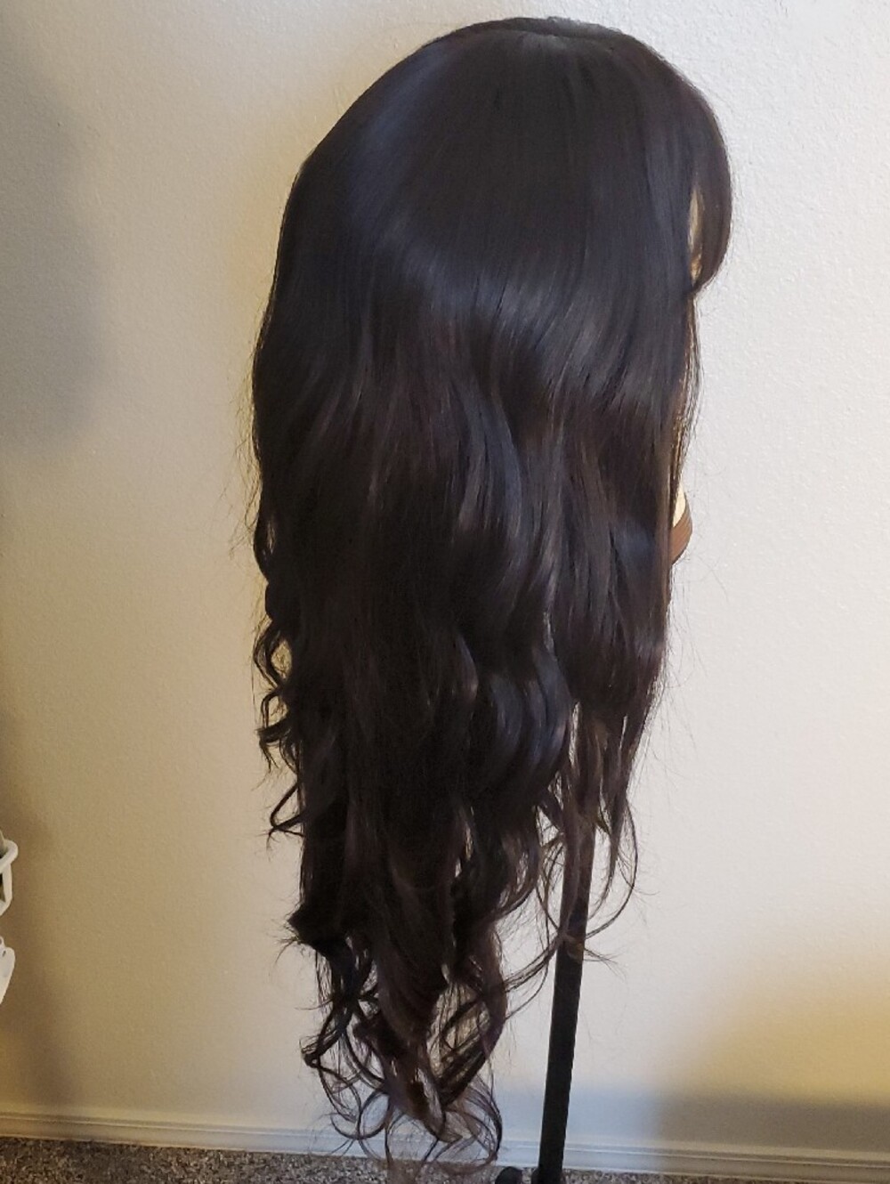 Virgin Human Hair V-Part Wig with Hair Topper - Picture 13 of 15